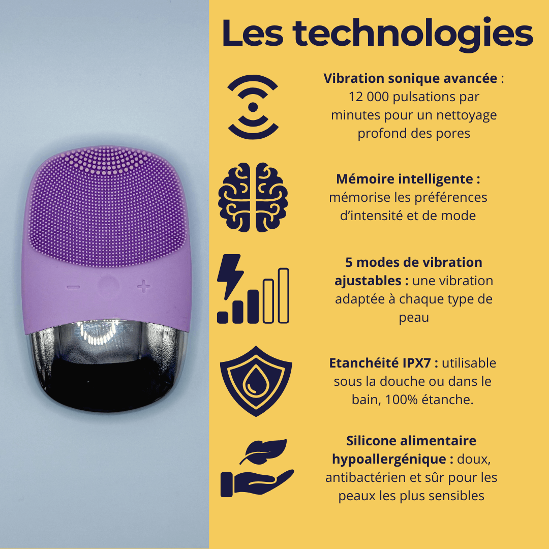 LumiClean™ - Brosse nettoyante sonique